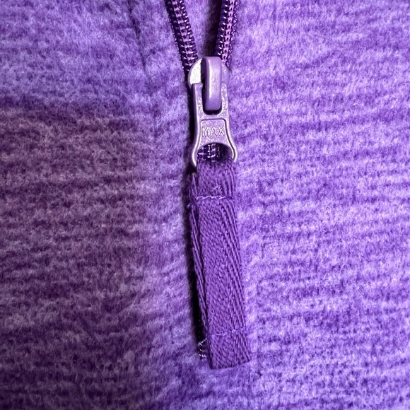Made for Life Purple Marled Fleece Quarter Zip Long Sleeve Jacket Pullover M - Picture 6 of 13